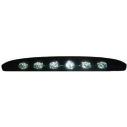 3 LUCES FRENADO SMART 07- LED CRISTAL CLARO/NEGRO