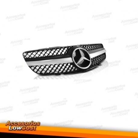 GRELHA FRONTAL SPORT AMG / MERCEDES SL R230 / 01-12 CROMADA PRETA