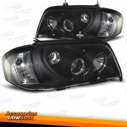 FAROS MERCEDES W202, 93-00-CRISTAL CLARO/NEGRO H1