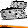 FARÓIS MERCEDES  W202. (93-00) FUNDO CROMADO