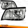 FARÓIS MERCEDES W202 (93-00) / FUNDO CROMADO