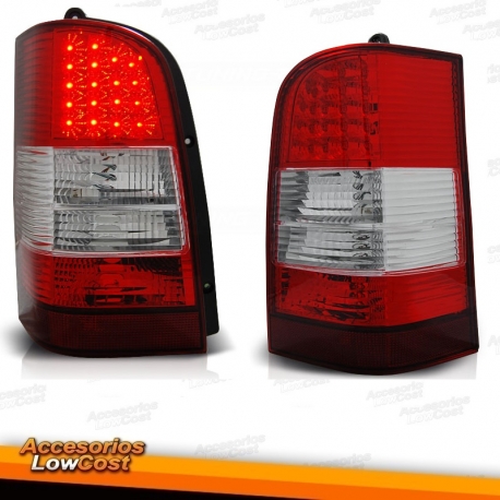 FAROLINS TRASEIROS LED / MERCEDES VITO W638 / 95-03 VERMELHO BRANCO