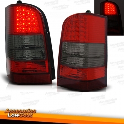 FAROLINS TRASEIROS LED / MERCEDES VITO W638 / 95-03 VERMELHO ESCURECIDO