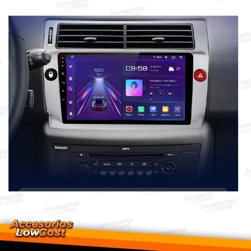 NAVEGADOR CITROEN C4 2 DIN 9 HD GPS ANDROID 11