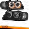 FAROS DELANTEROS A3 8L 96-00 FONDO NEGRO OJOS ANGEL