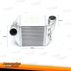 Intercooler TA Technix adecuado para Audi A3 (8L)/ Seat Leon, Toledo II (1M)/VW Golf I, Bora (1J)