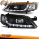 FAROIS COM LUZ DIURNA LED / OPEL VECTRA 99-02 FUNDO PRETO