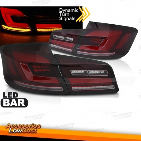 PILOTOS BMW SERIE 5 F10 10- LIGHT BAR FONDO ROJO