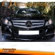 FAROS CON LUZ DIURNA MERCEDES CLASE C W204 07-11 CON FONDO NEGRO