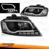 FAROS  AUDI A3 TFL/ LUZ DIURNA ,08-12.COLOR NEGRO