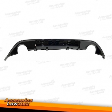 Difusor Trasero Volkswagen Golf 7 Look GTI Negro Brillante