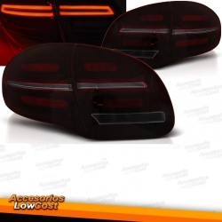 PILOTOS PORSCHE CAYENNE 10-15 FULL LED BAR DINÁMICOS NEGROS ROJO AHUMADOS