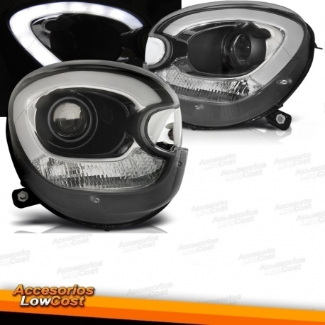 FAROIS ANGEL EYES CCFL / BMW E36 SEDAN 4P / 92-98 FUNDO PRETO