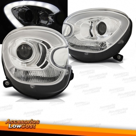 FAROIS ANGEL EYES CCFL / BMW Z4 / 05-08 FUNDO CROMADO