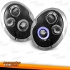FARÓIS OEM / MINI ONE R50 / 04-06 FUNDO CROMADO