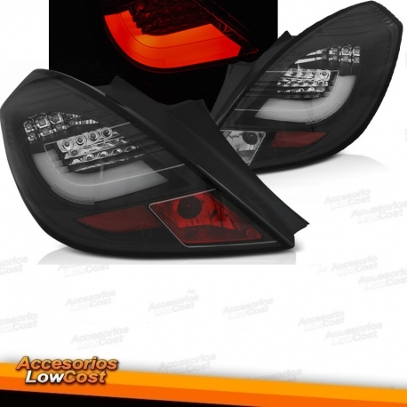 FAROLINS TRASEIROS LED / OPEL CORSA D 3P / 06+ VERMELHO ESCURECIDO