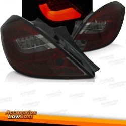 PILOTOS OPEL CORSA D 3P 06-14 LED BAR ROJO AHUMADO