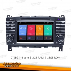 RADIO NAVEGADOR DVD GPS TACTIL 2DIN PARA MERCEDES CLASE C Y E.