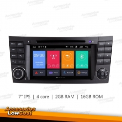 NAVEGADOR MULTIMEDIA ANDROID 11.0 GPS DVD, ESPECÍFICO PARA MERCEDES CLK W209, G W463, CLS W219, E W211.