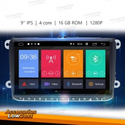 NAVEGADOR MULTIMEDIA DE 9'' HD ANDROID 10, ESPECÍFICO PARA VW, SEAT, SKODA.