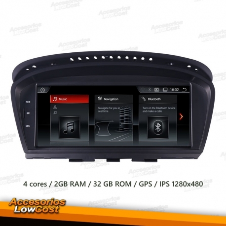 AUTO RADIO 2DIN 8" DVD GPS TIPO OEM / BMW E60 / 03-10