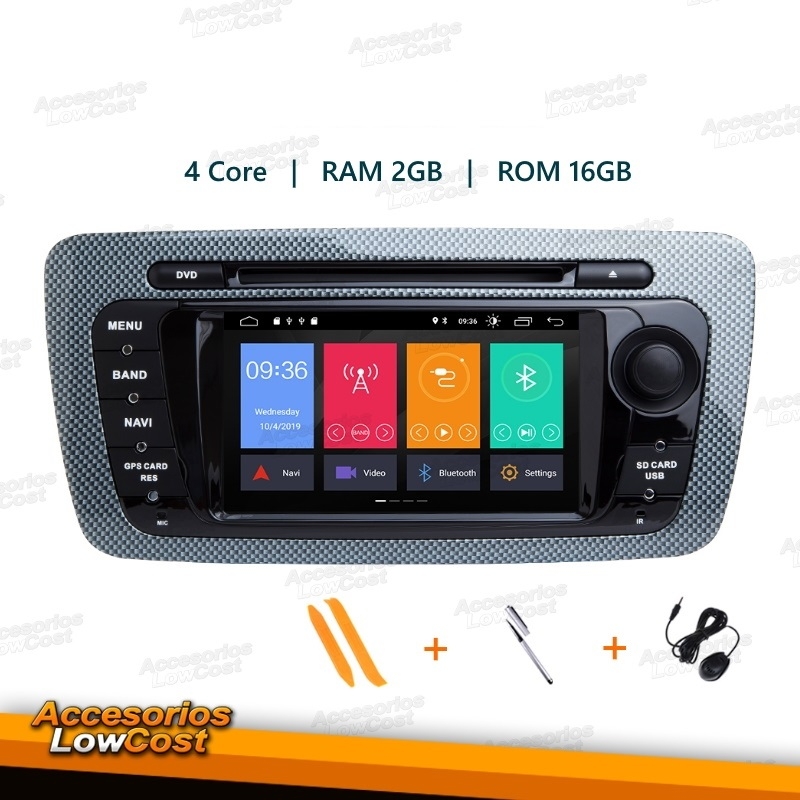 RADIO NAVEGADOR 7 PARA SEAT IBIZA 6J 08-12 USB GPS TACTIL HD