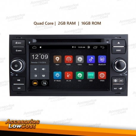 RADIO GPS 2 DIN 7 PULGADAS HD ESPECÍFICO PARA FORD COLOR PLATA