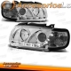 FAROIS COM LUZ DIURNA LED / VW POLO / 94-99 FUNDO CROMADO