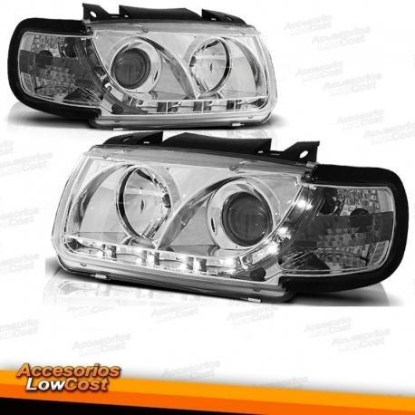 FAROS LUZ DIURNA LED POLO, 94-99 CRISTAL CLARO/CROMADO.