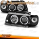 FARÓIS ANGEL EYES + PISCA / VW POLO / 94-99 FUNDO PRETO