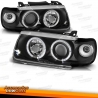 FARÓIS ANGEL EYES + PISCA / VW POLO / 94-99 FUNDO PRETO