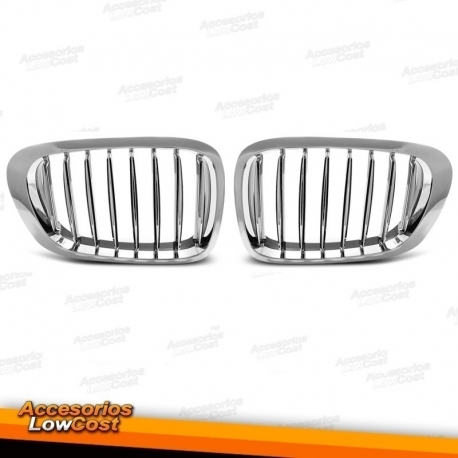 REJILLAS DELANTERAS CROMADAS PARA BMW SERIE 3 E46 BERLINA (5/98-8/01).