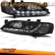 FARÓIS LUZ DIURNA LED OPEL VECTRA B 95-98. FUNDO PRETO
