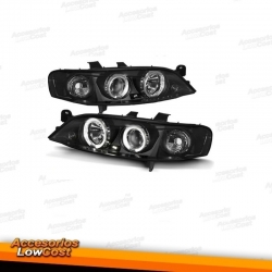 FAROS OJOS DE ANGEL OPEL VECTRA B 95-98. COLOR NEGRO.