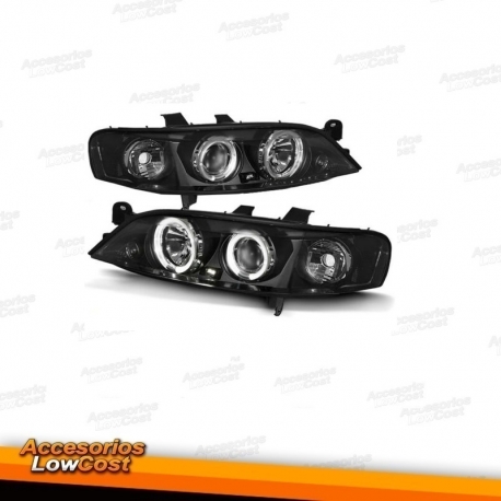 FAROIS ANGEL EYES OPEL VECTRA B 95-98. FUNDO PRETO