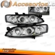 FARÓIS  ANGEL EYES OPEL VECTRA B 95-98. FUNDO CROMADO.