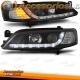 FARÓIS ANGEL EYES CCFL / OPEL VECTRA / 96-98  FUNDO PRETO