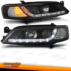 FAROS OPEL VECTRA B 96-98 LUZ DIURNA LED NEGRO