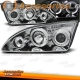 FARÓIS ANGEL EYES / FORD FOCUS / 04-08 FUNDO CROMADO