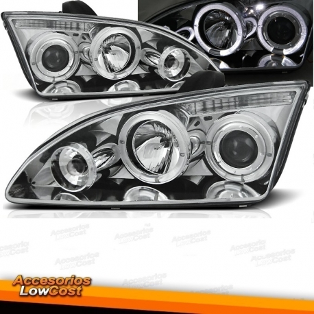 FAROIS ANGEL EYES / FORD FOCUS / 04-08 FUNDO CROMADO