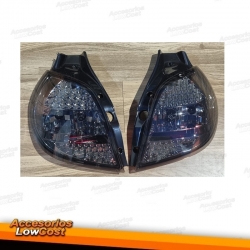 PILOTOS TRAS.  CLIO, 05-09, LED- CRISTAL CLARO NEGRO