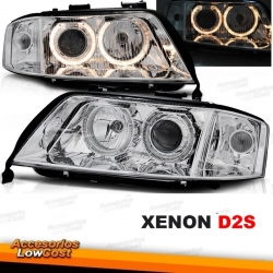 FAROS OJOS ANGEL AUDI A6 99-01 OJOS ANGEL CROMADOS XENON