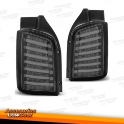 PILOTOS TRASEROS VOLKSWAGEN T5 03-09 LED FONDO NEGRO/AHUMADO