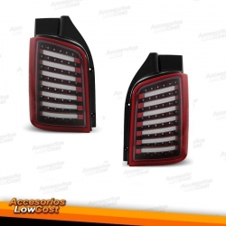 PILOTOS TRASEROS VOLKSWAGEN T5 09 -15 LED ACABADO ROJO BLANCO