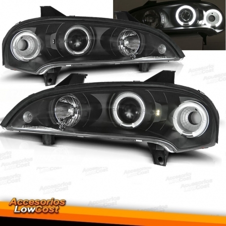 FAROIS ANGEL EYES OPEL TIGRA 94-00. FUNDO PRETO