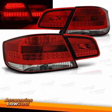 PILOTOS BMW SERIE 3 E92 06-10 LED ROJO CROMO