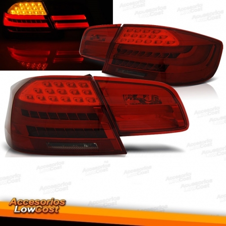 FAROLINS TRASEIROS LED / BMW E46 SEDAN / 98-01 VERMELHO ESCURECIDO