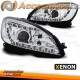 FAROIS XENON D1S COM LUZ DIURNA LED / MERCEDES C W204 / 07-11 FUNDO CROMADO