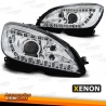 FARÓIS XENON D1S COM LUZ DIURNA LED /  MERCEDES C W204 / 07-11 FUNDO CROMADO
