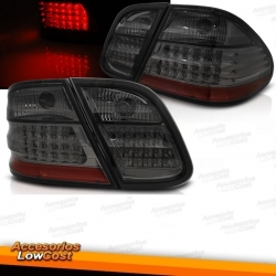 PILOTOS LED MERCEDES W208, 97-02 4 PIEZAS CRISTAL CLARO/ NEGRO